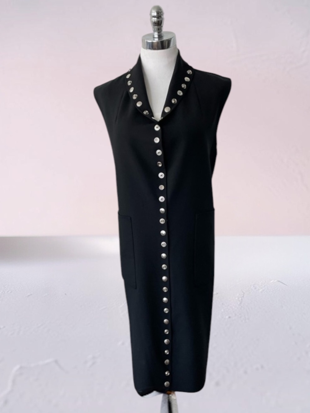 ALEXANDER WANG SNAP FRONT STUD DRESS DUSTER - Picture 12 of 16